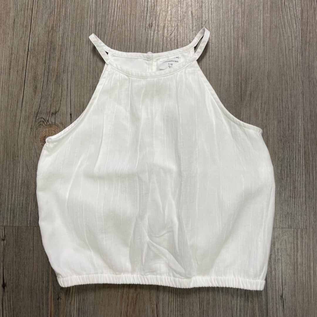 White Abercrombie Tank Top, 7-8Y