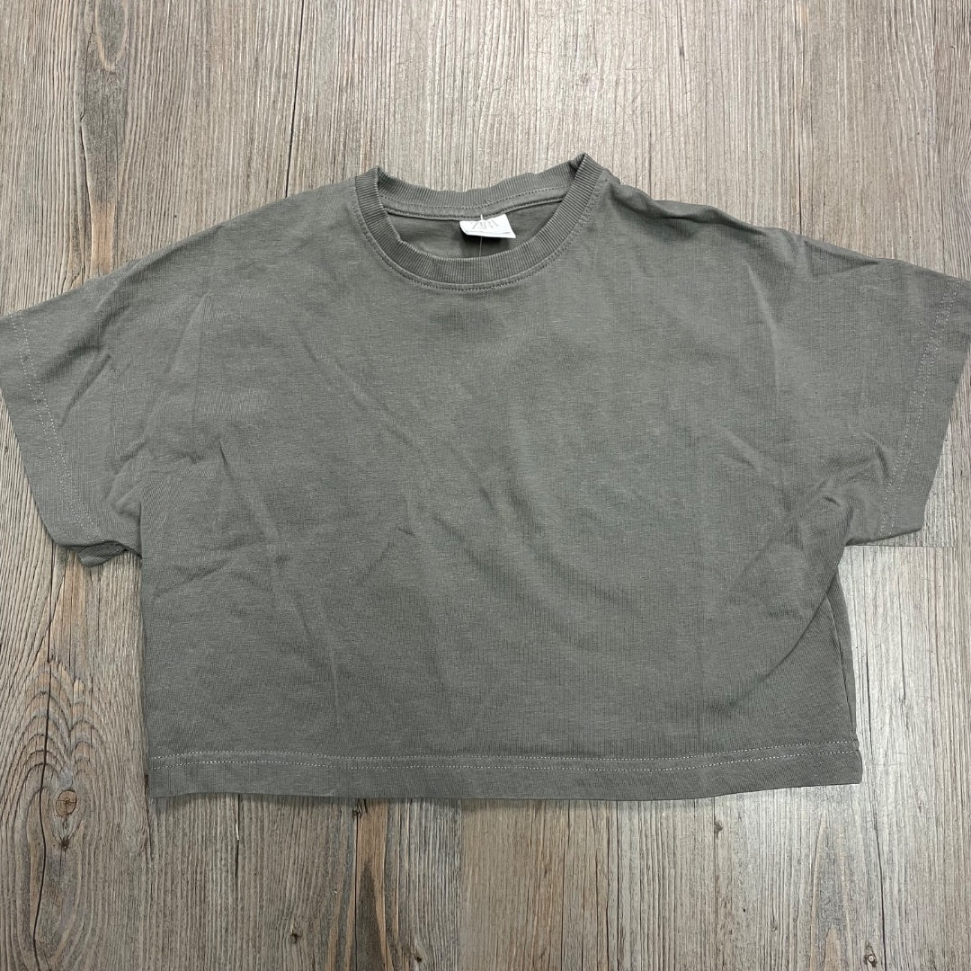 Grey Zara Cropped Tee, 9-10Y