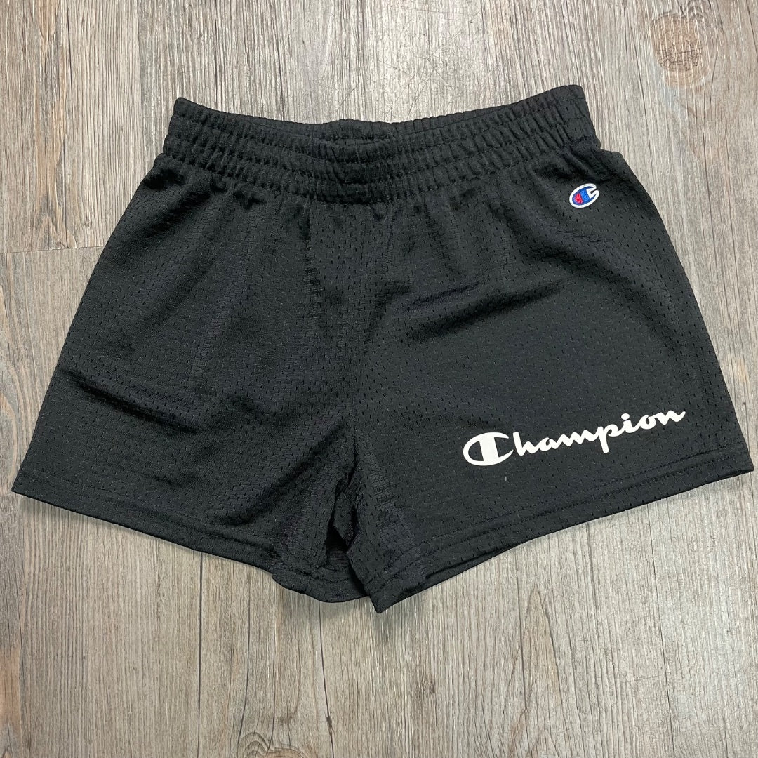 Black Champion Mesh Shorts, 10Y