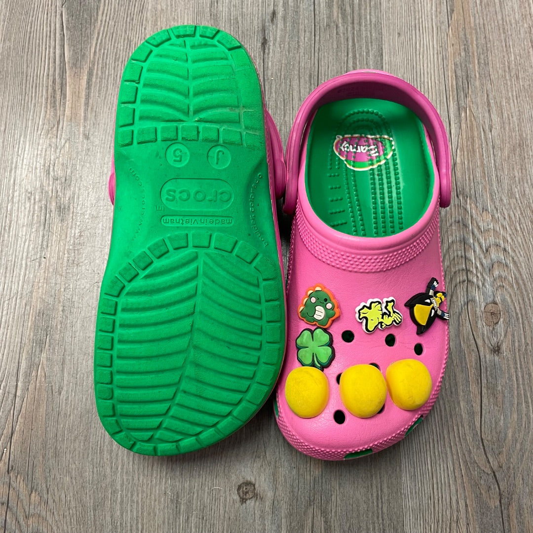 Pink Crocs Clog Sandals, 5Y