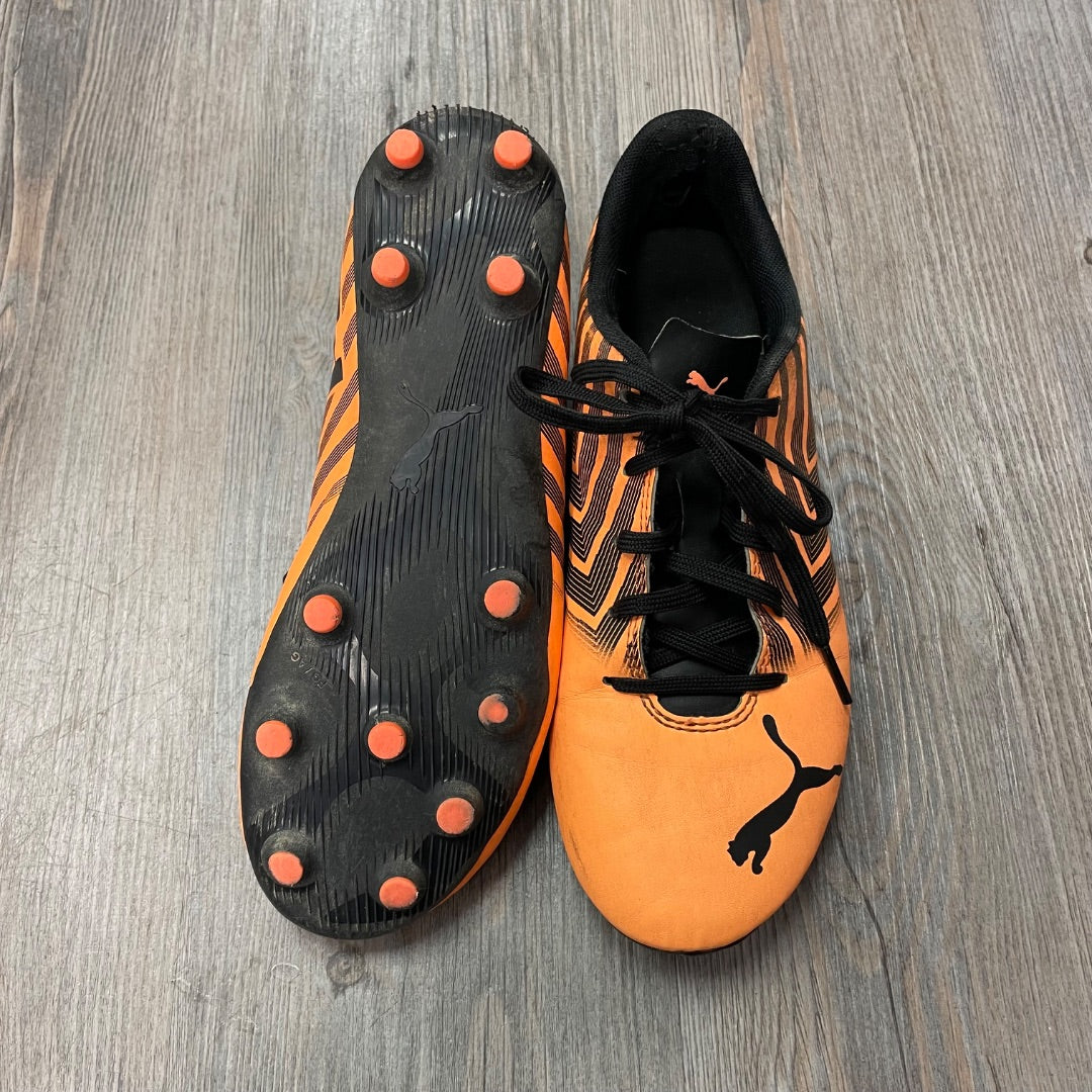 Orange Puma Soccer Cleats, 5Y