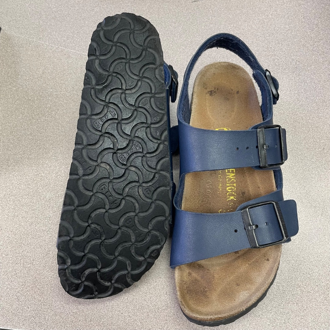 Navy Birkenstock Sandals, 7US/38W