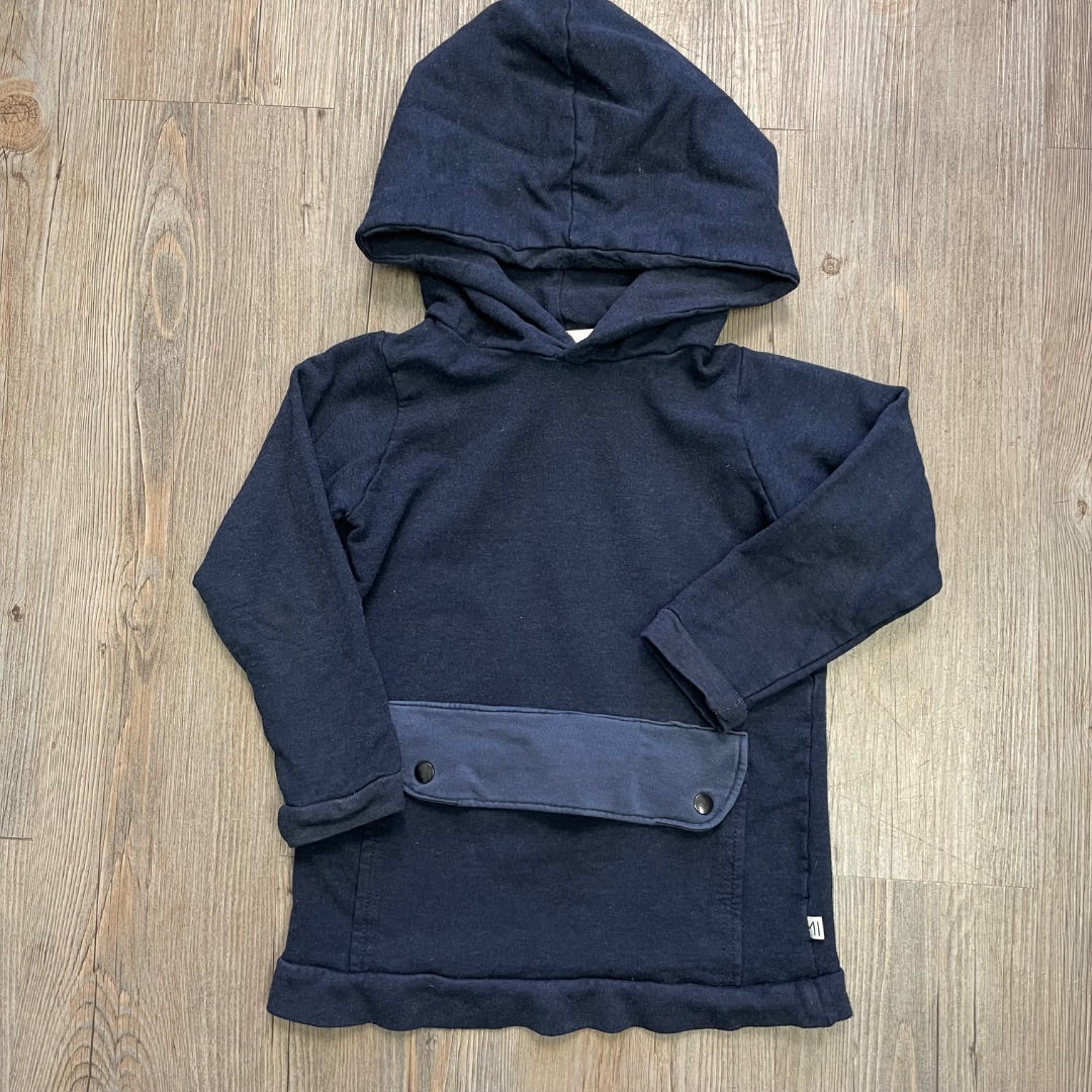 Navy Pullover Hoodie, 4Y