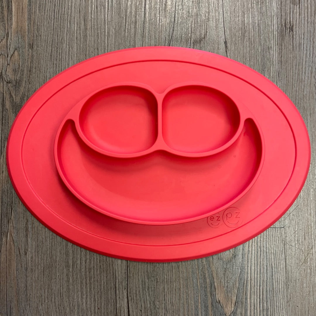 Red EZPZ Silicon Kids Plate, Pre-owned