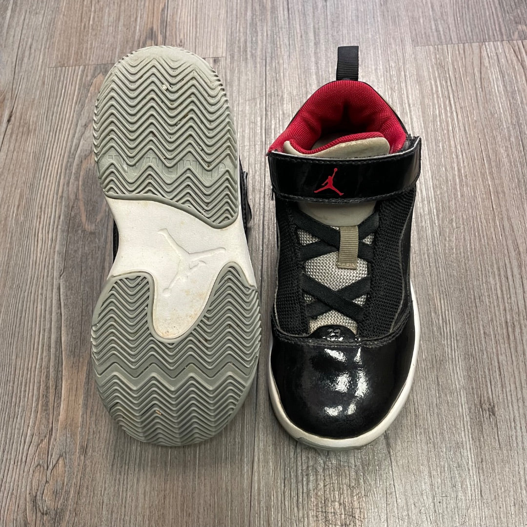 Black Jordan Velcro Shoes, 13Y