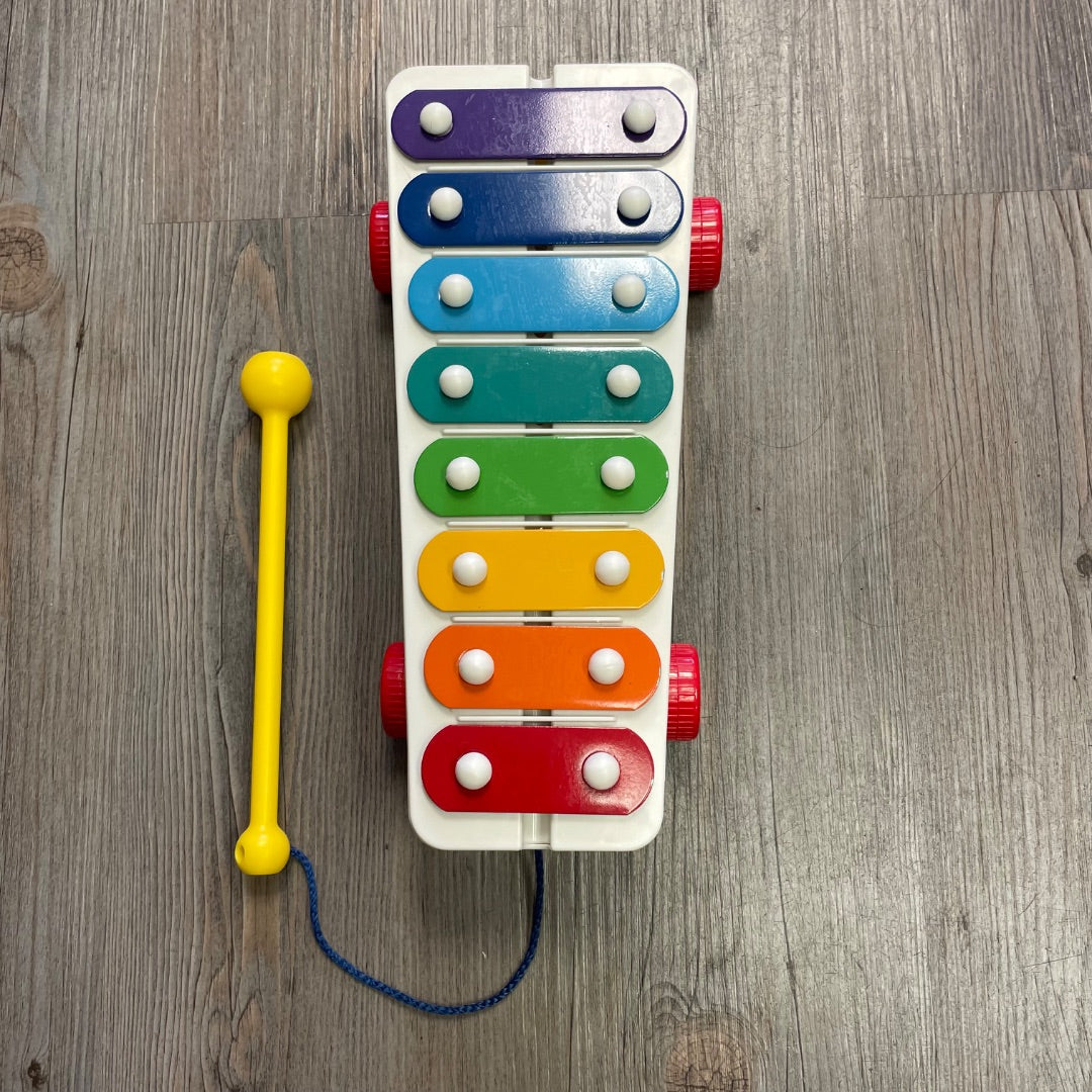 Multi Colour Fisher Price Pull Along Xylophone, Pre-owned