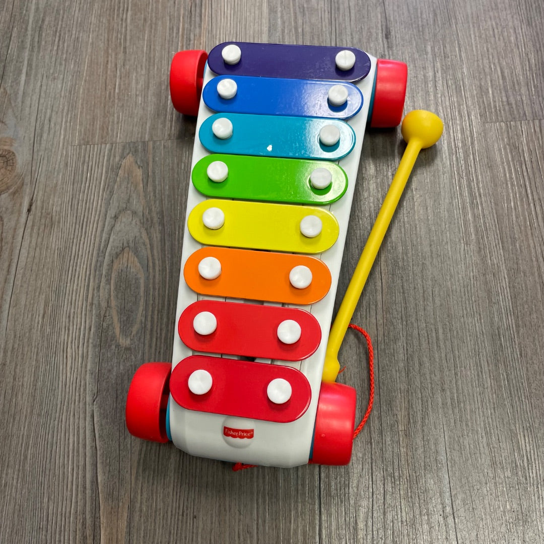 Multi Colour Fisher Price Pull Along Xylophone, Pre-owned