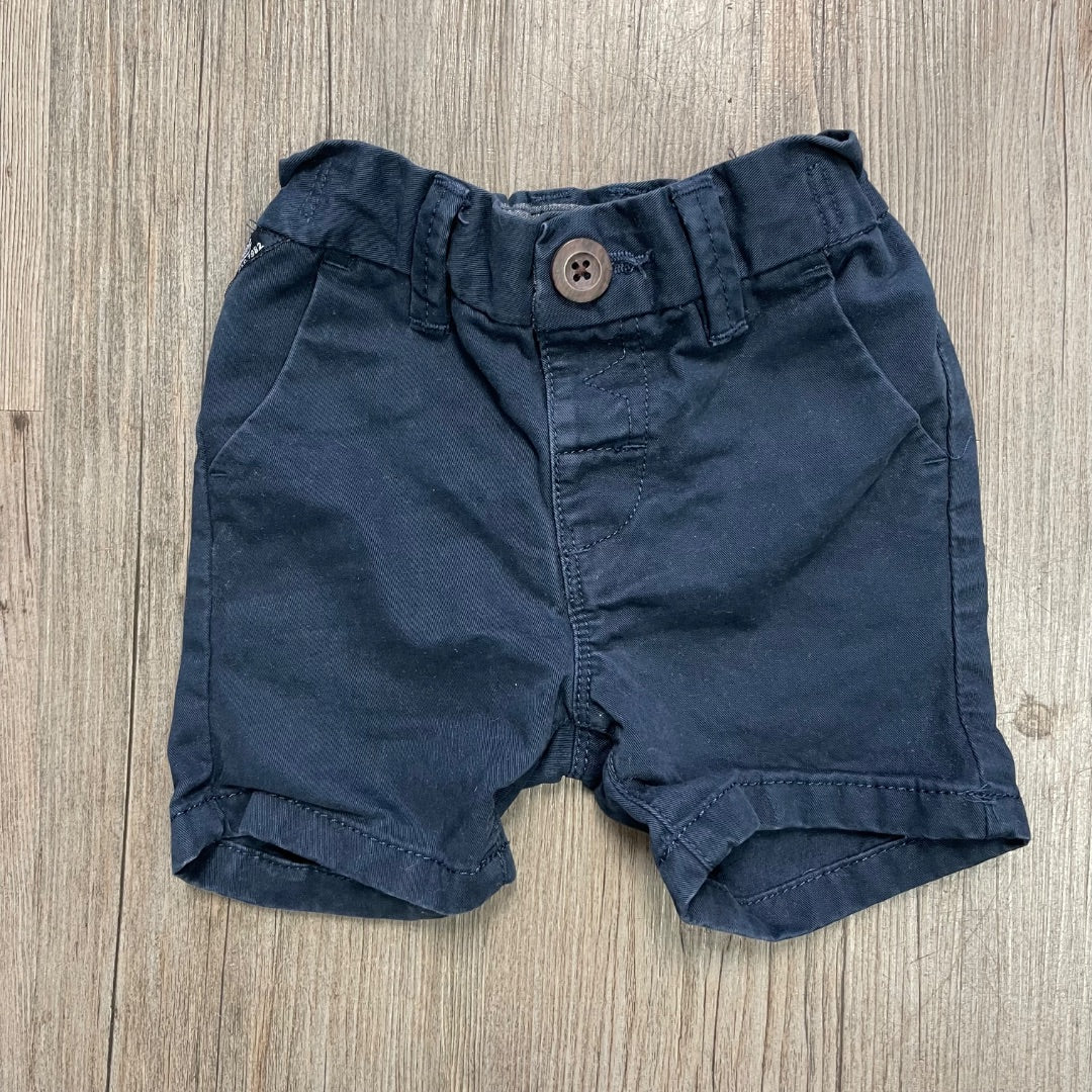 Navy Next Adjustable Waist Shorts, 3-6M