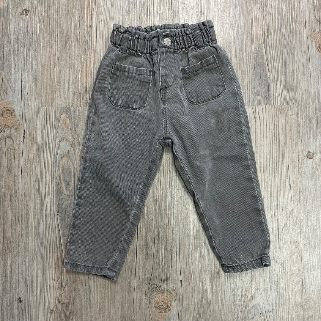 Grey Zara Elastic Waist Jeans, 12-18M