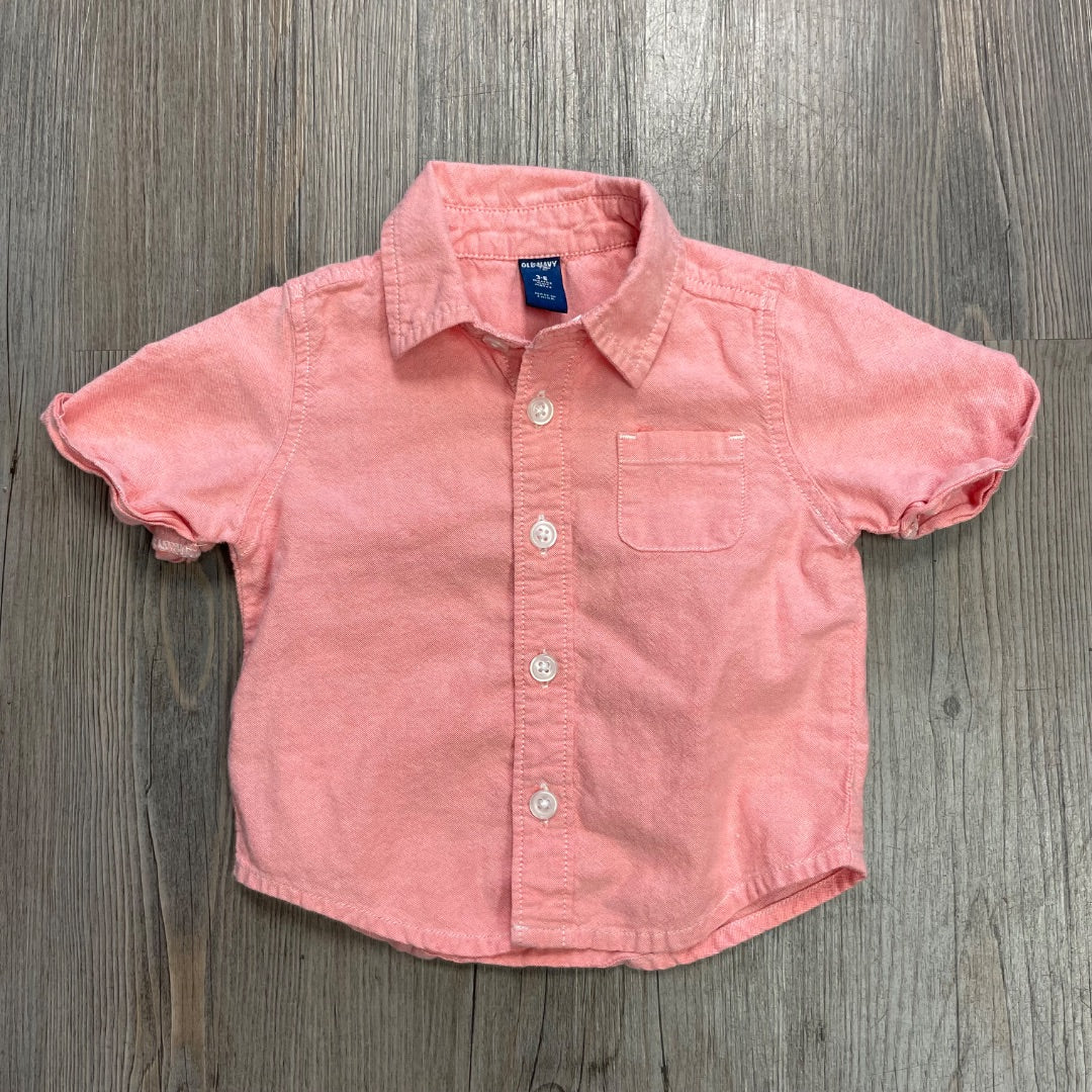 Coral Old Navy SSL Shirt, 3-6M