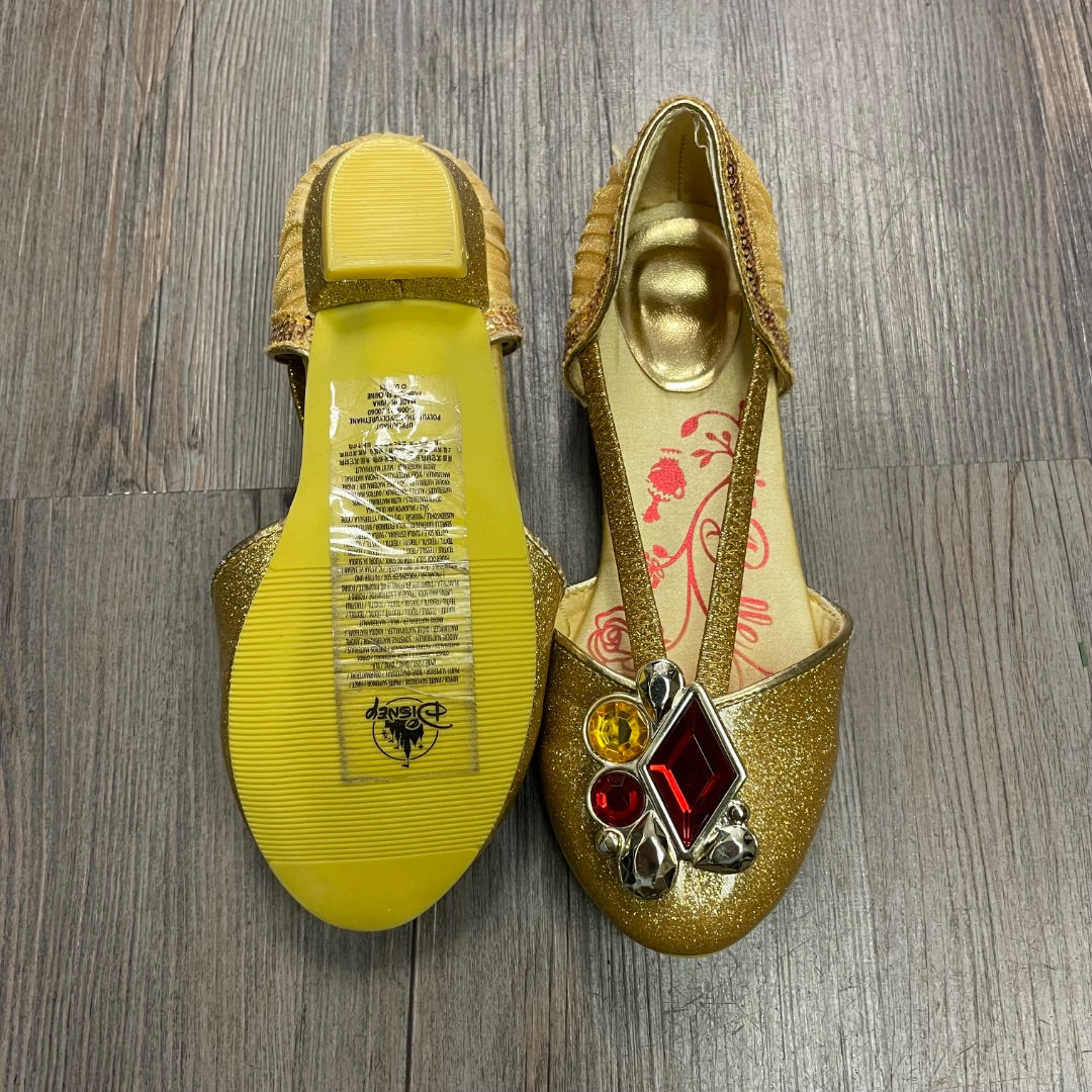 Glitter Yellow Disney Belle Princess Shoes, 13-1Y