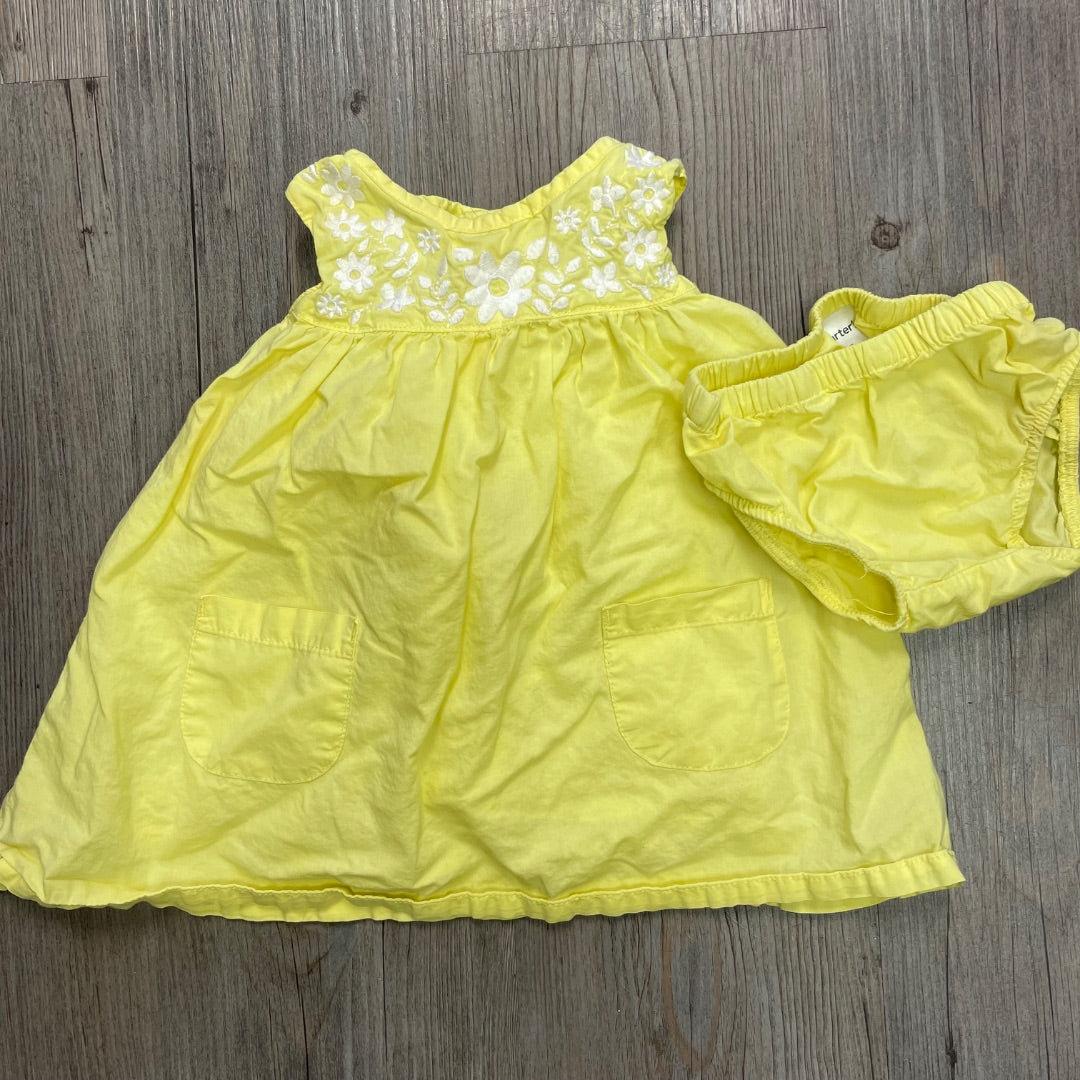 Yellow Carters 2PC Summer Dress, 6M