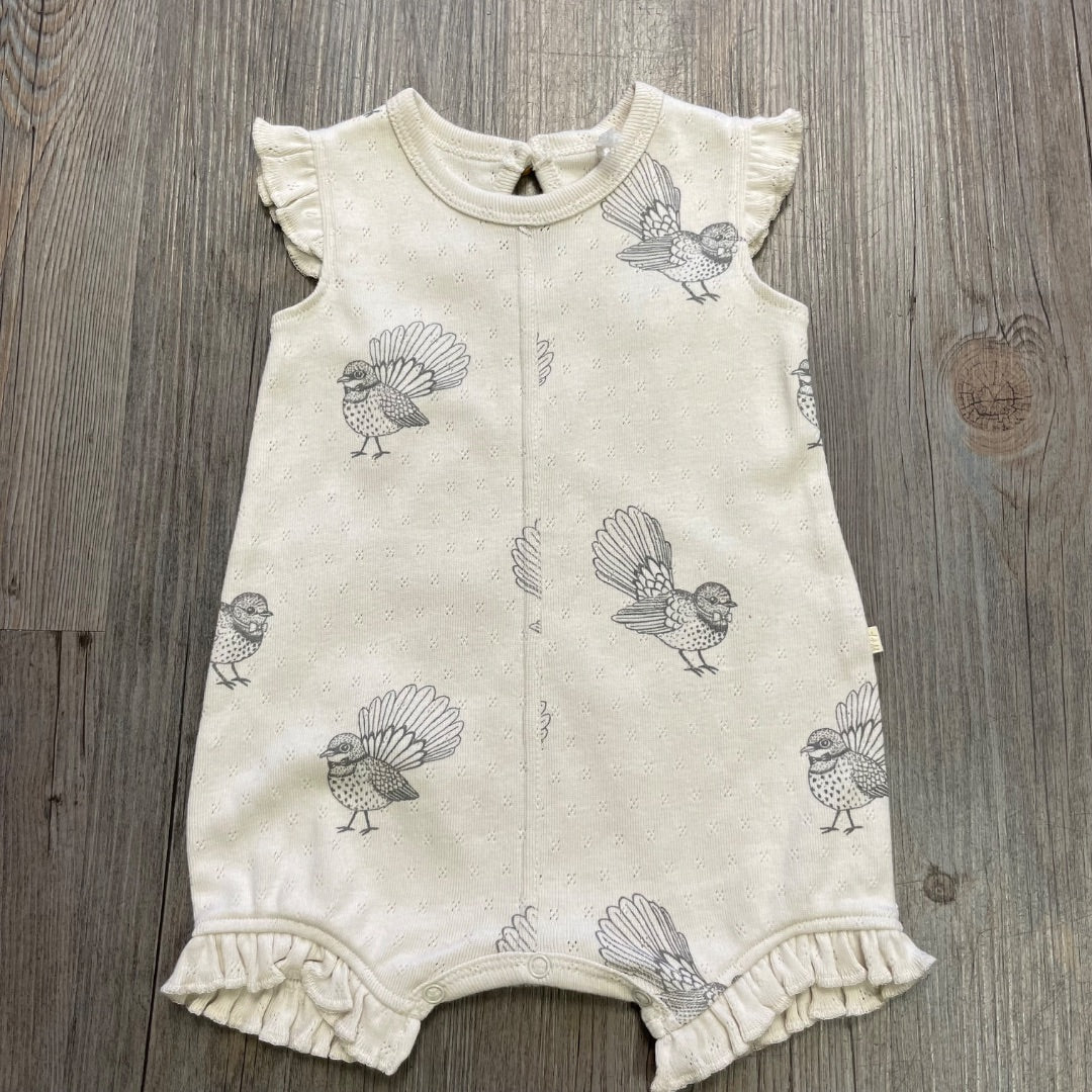 Little Fantail Wilson & Frenchy Organic Ruffle Growsuit, 0-3M
