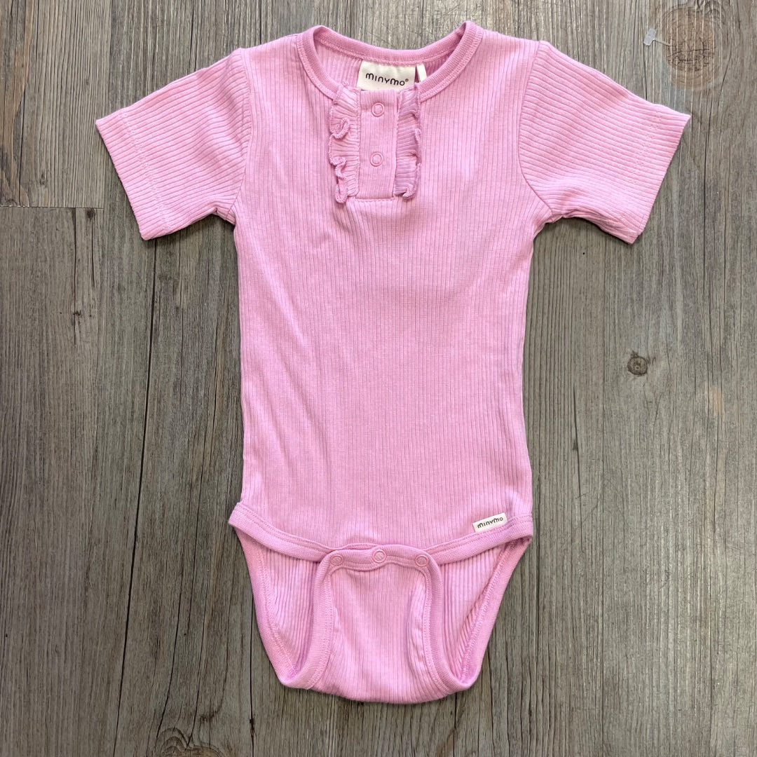 Pink Minymo Rib Bodysuit, 3M