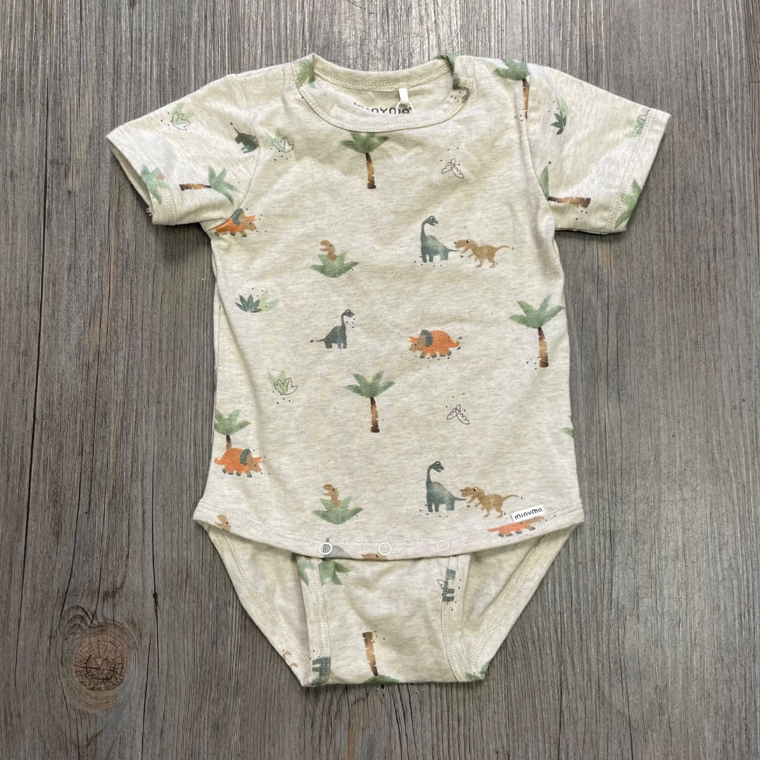 Dino Print Minymo Bodysuit, 3M