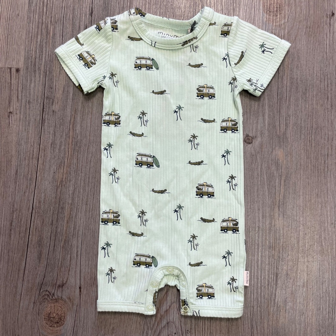 Palm Animal Print Minymo Bodysuit, 3M