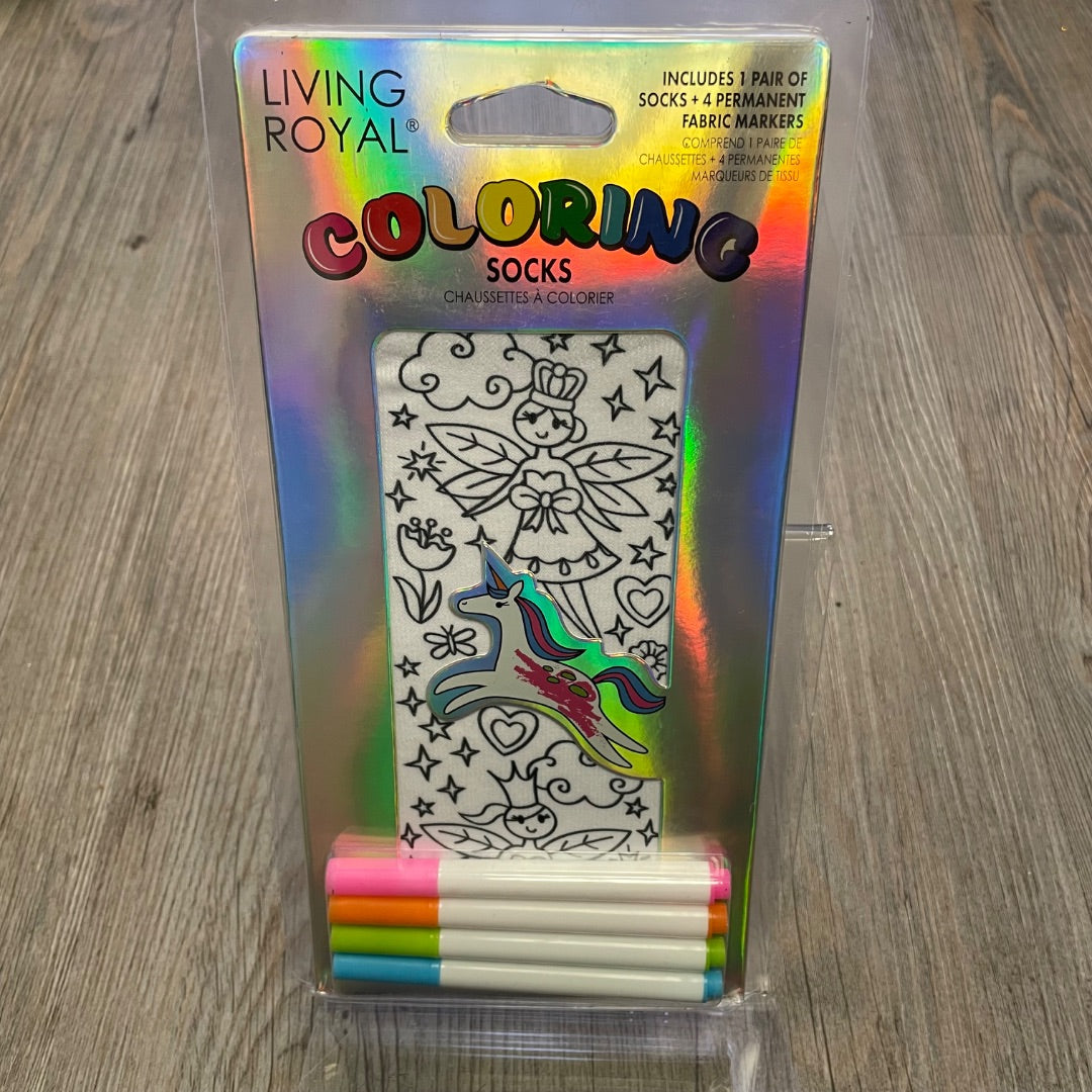Living Royal Coloring Socks, 4Y+