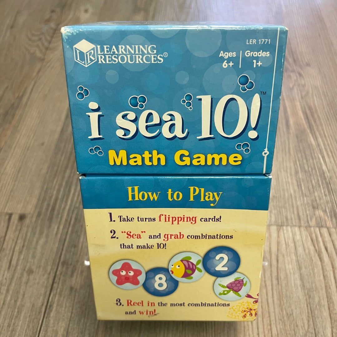 Multi Colour I Sea 10! Math Game, 6Y+