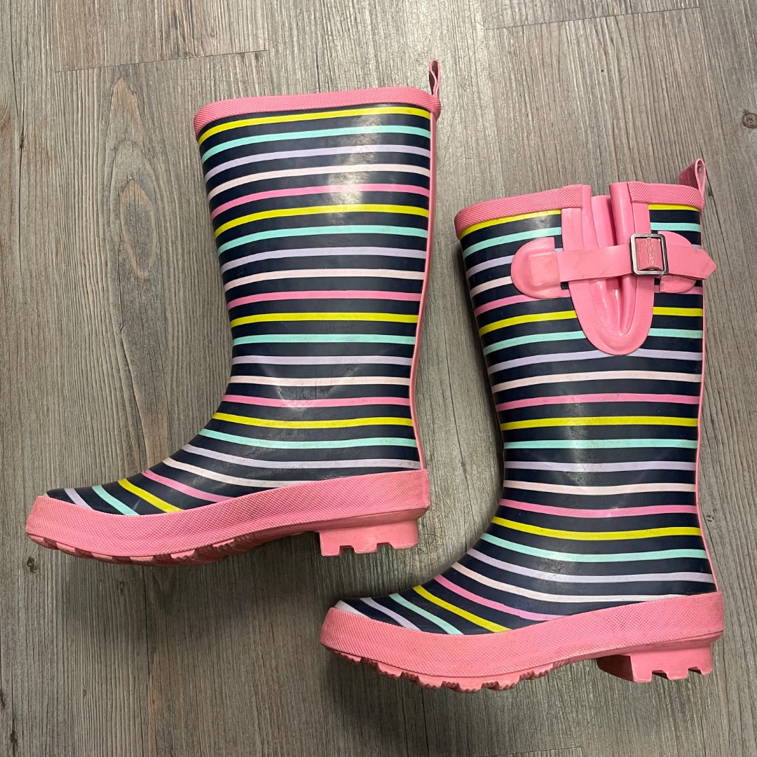 Stripe Joe Fresh Rain Boots, 2Y
