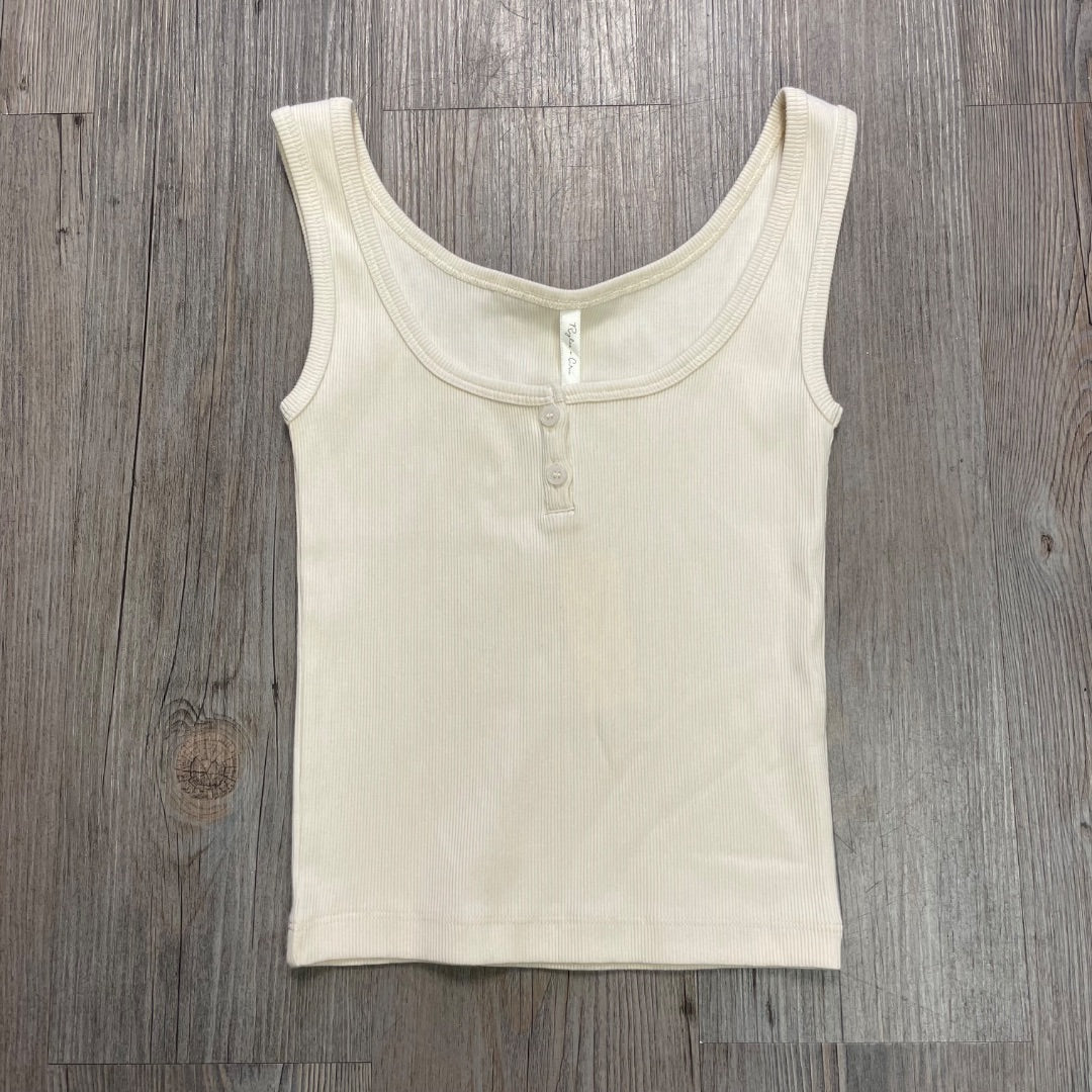 Natural Teen Rylee + Cru Ribbed Tank, 12Y