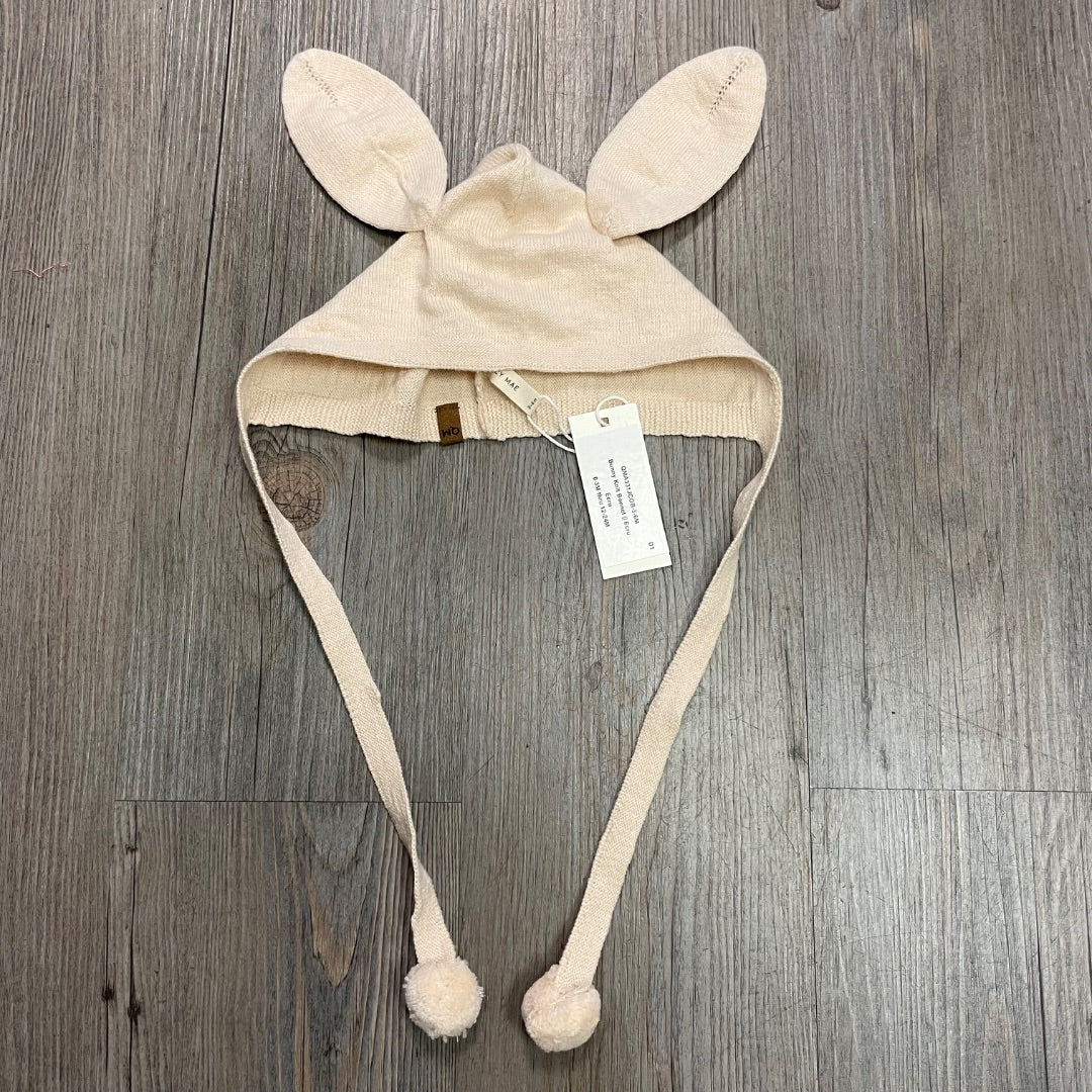 Ecru Quincy Mae Bunny Knit Bonnet, 3-6M