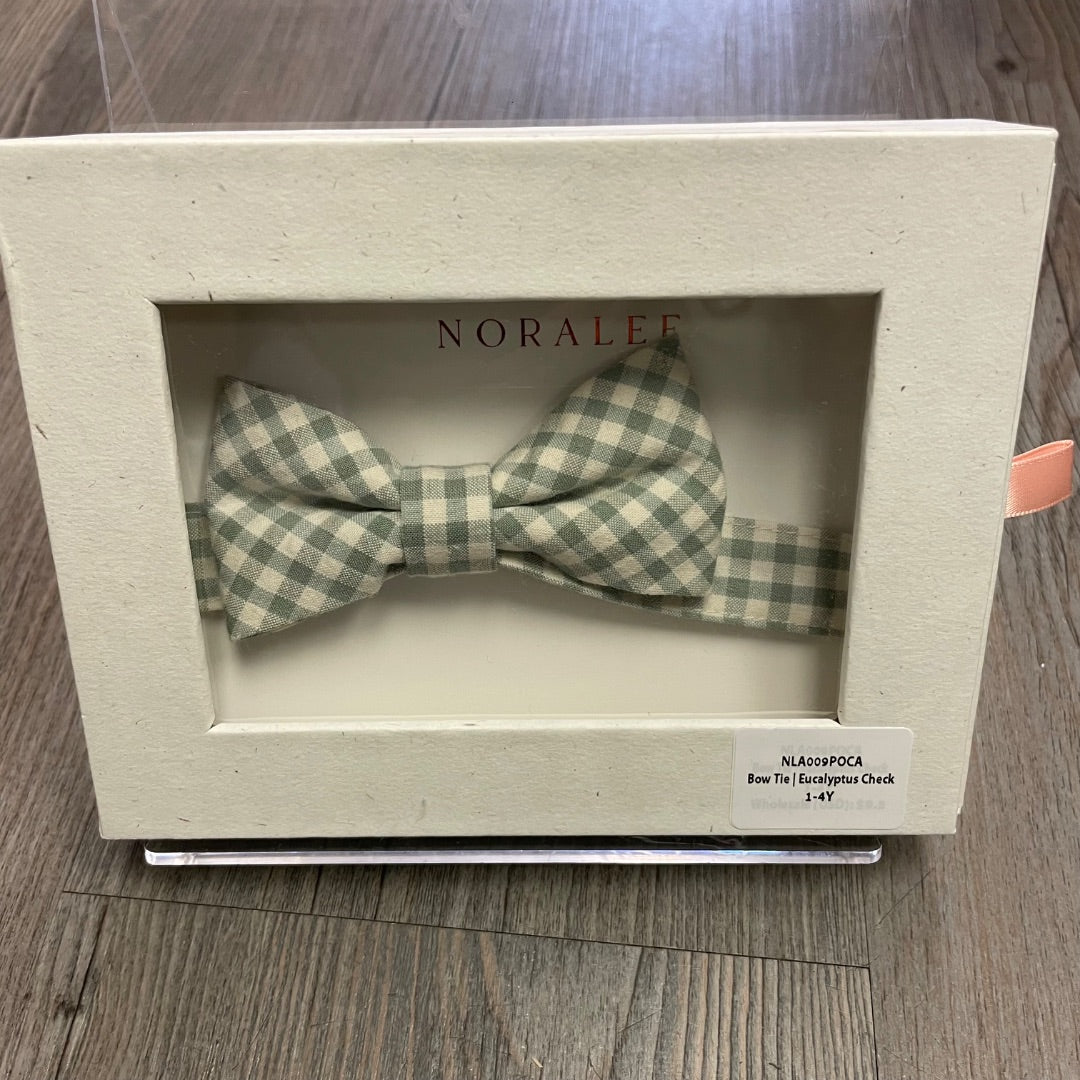 Eucalyptus Check Noralee Bow Tie, 1-4Y