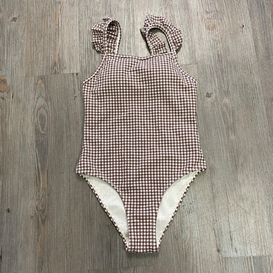 Chocolate Houndstooth Rylee + Cru Sky One -Piece, 12Y