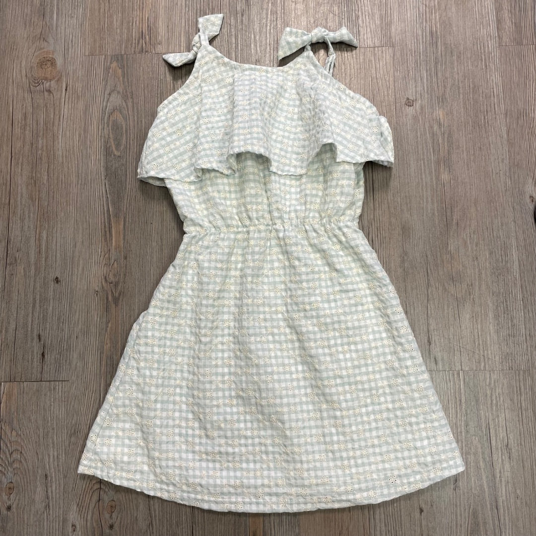 Sage Appaman Check Eyelet Dress, 6Y