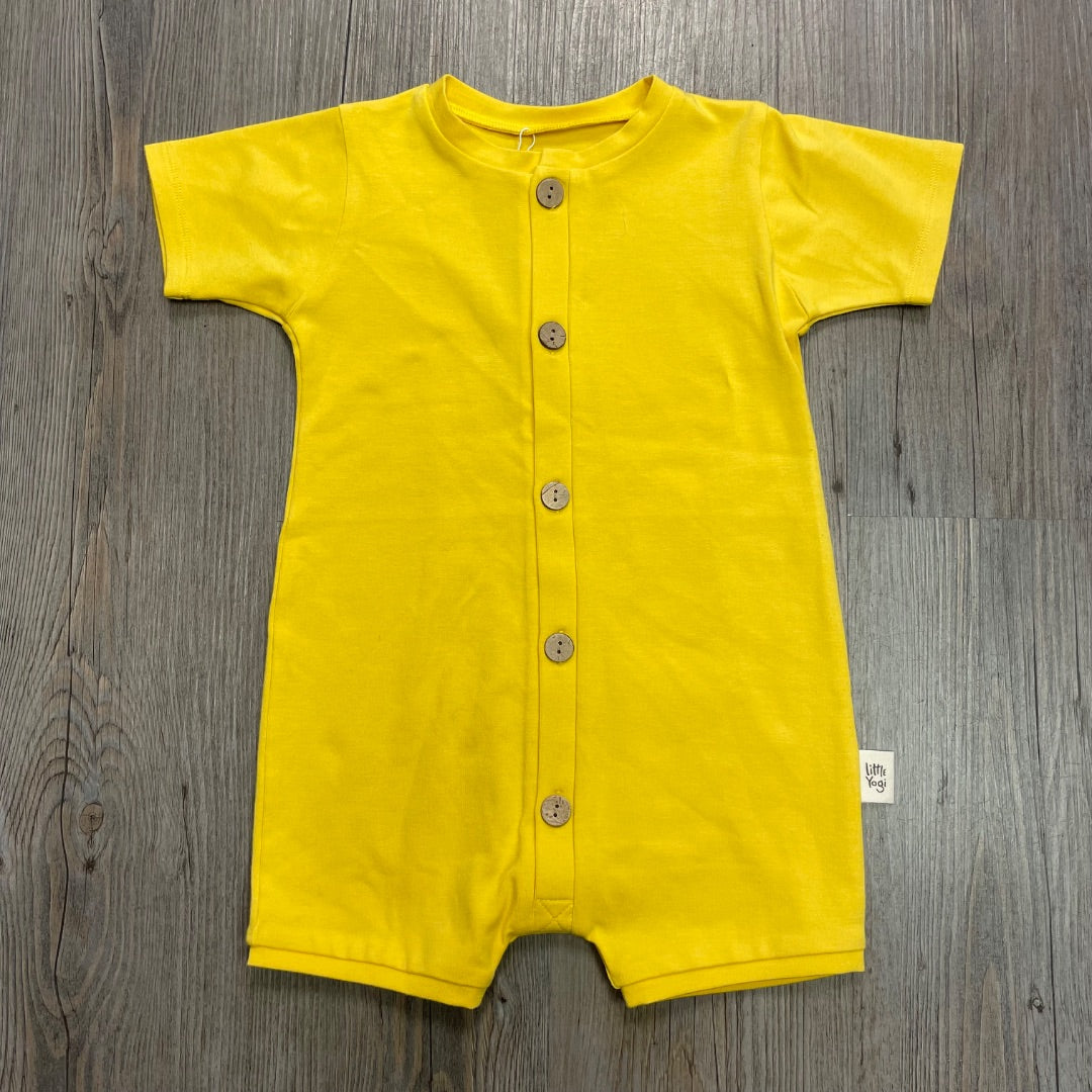 Therry Banana Little Yogi Short Sleeve Romper, 6-12M