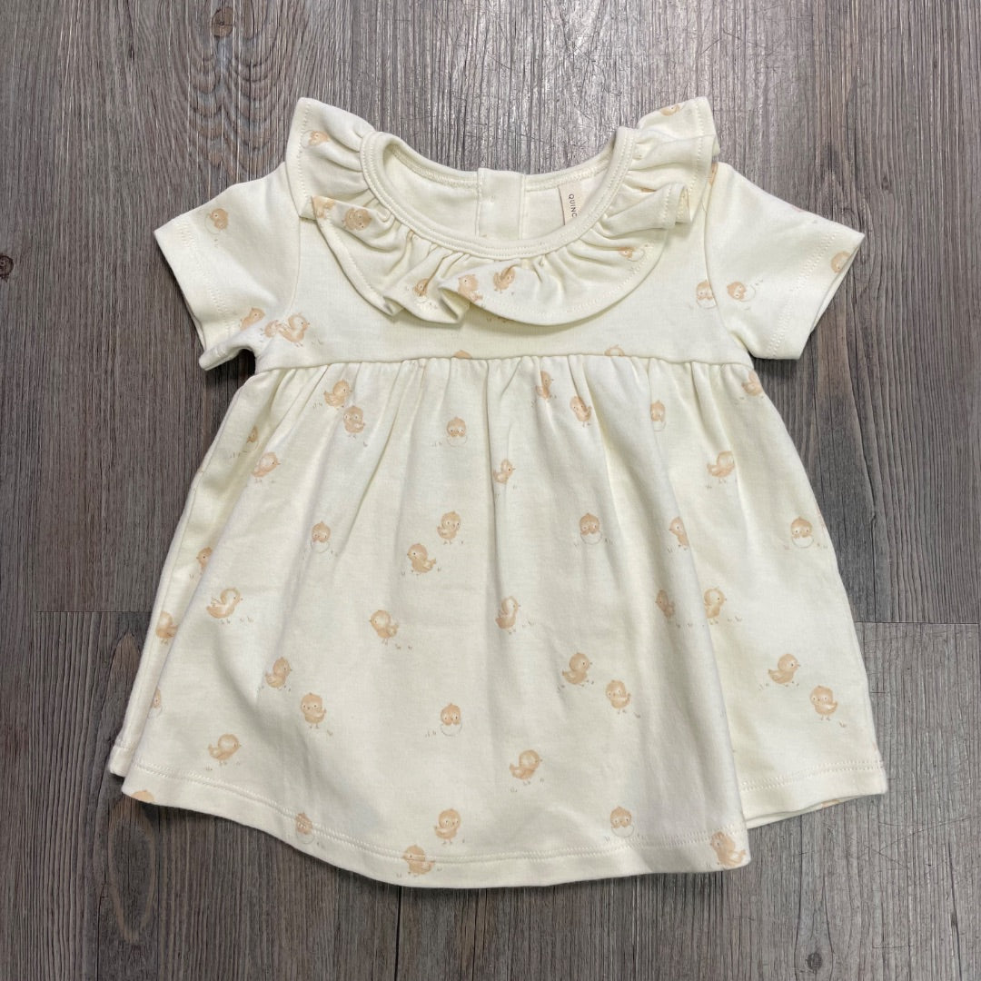 Chicks Quincy Mae Ruffle Collar Jersey Dress, 3-6M