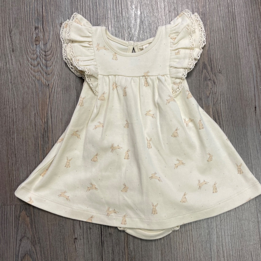 Bunnies Quincy Mae Flutter Dress, 3-6M