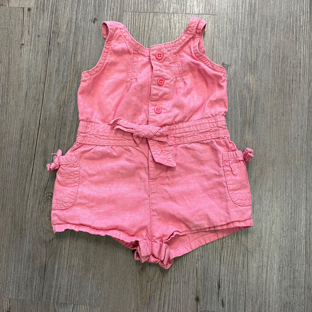 Pink Oshkosh Romper, 12M