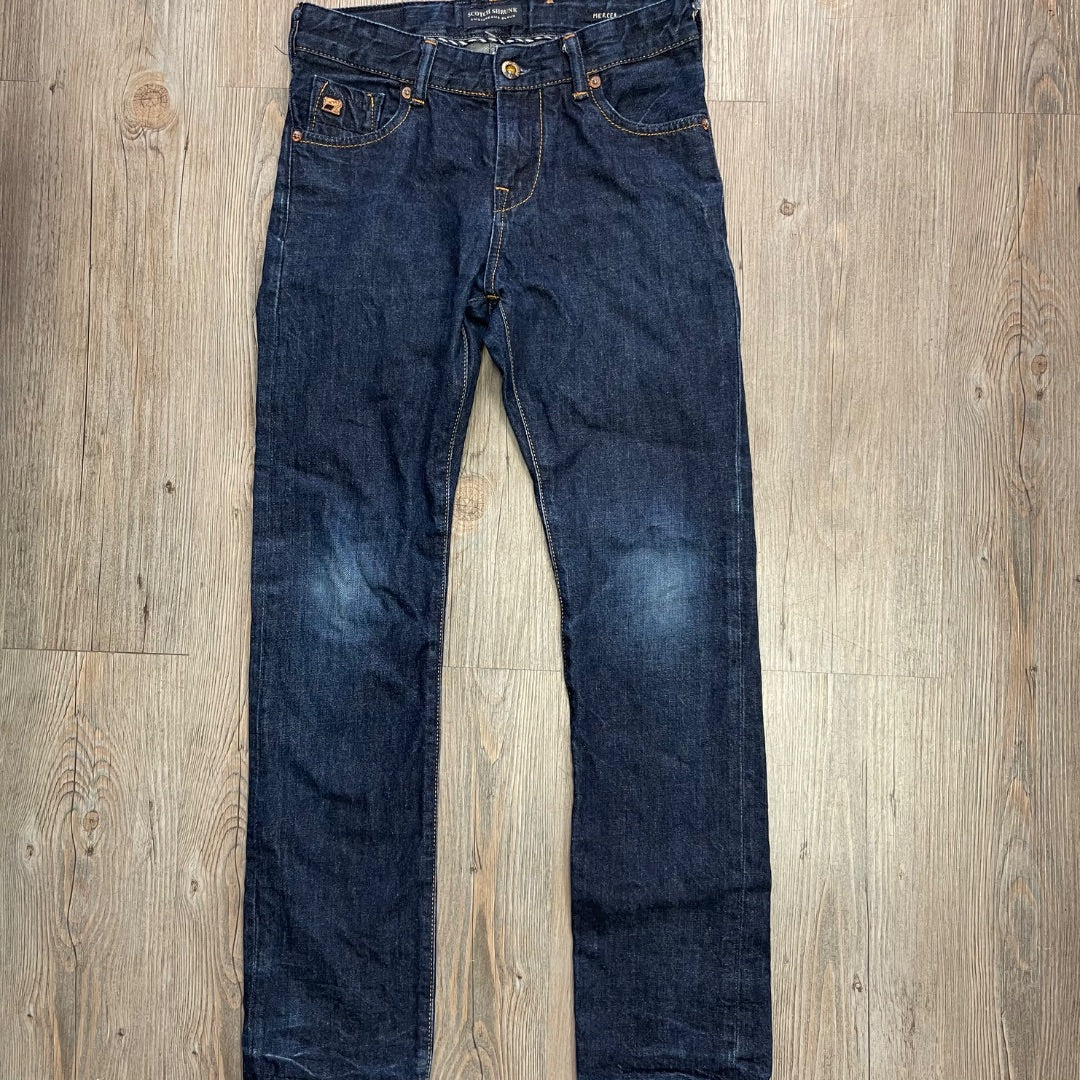 Navy Scotch Shrunk Adjustable Waist Jeans, 10Y