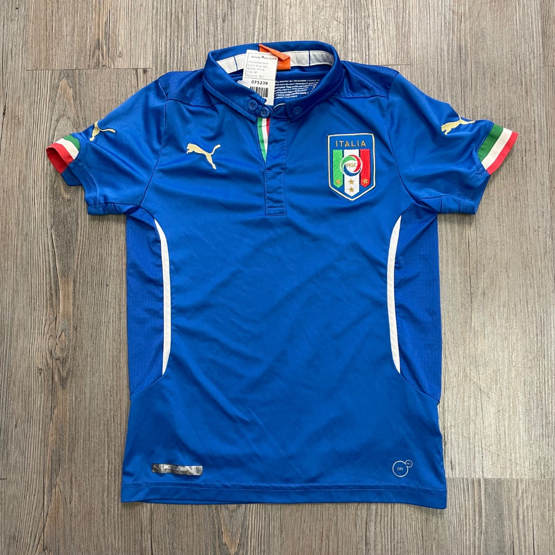 Blue Italy Puma Soccer Polo Shirt, 8Y