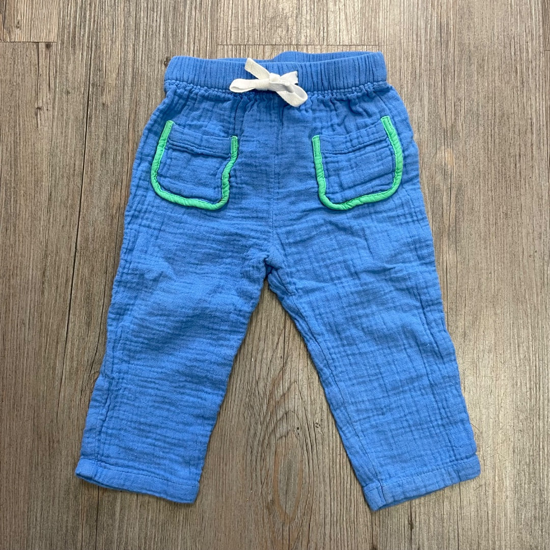 Blue Old Navy Muslin Pants, 12-18M