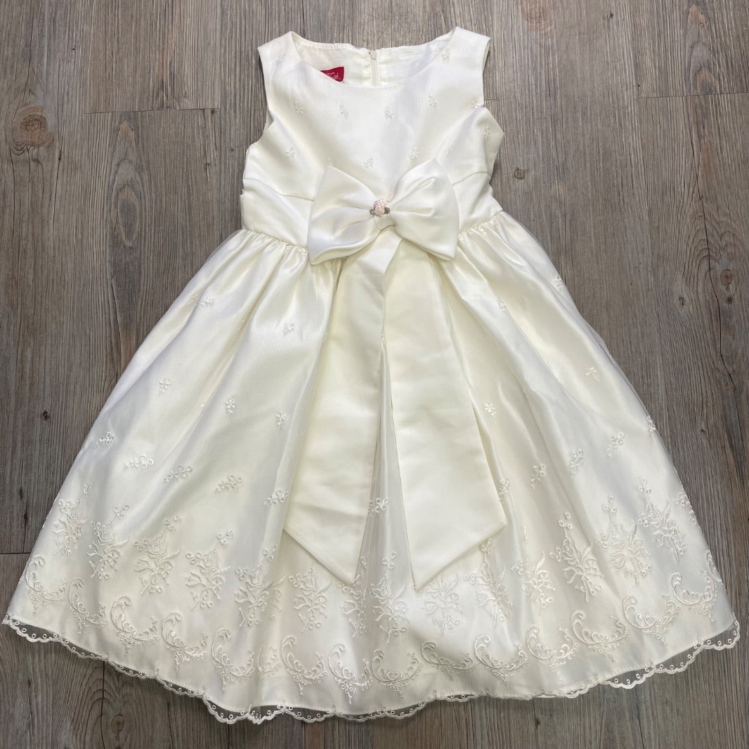 Ivory Princess Faith Sleeveless Dress, 6Y