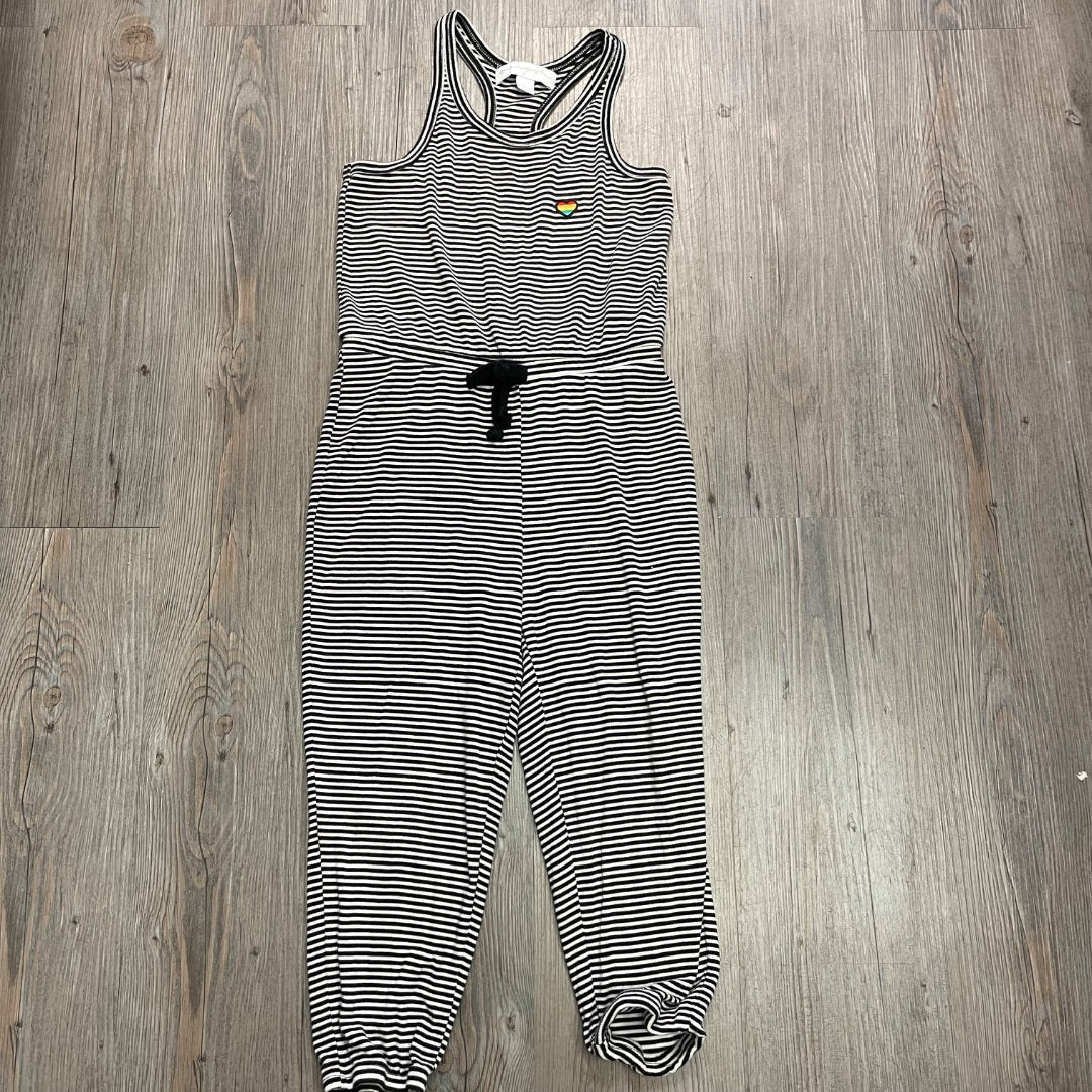 Black Stripe Spiritual Gangster Romper, 8Y