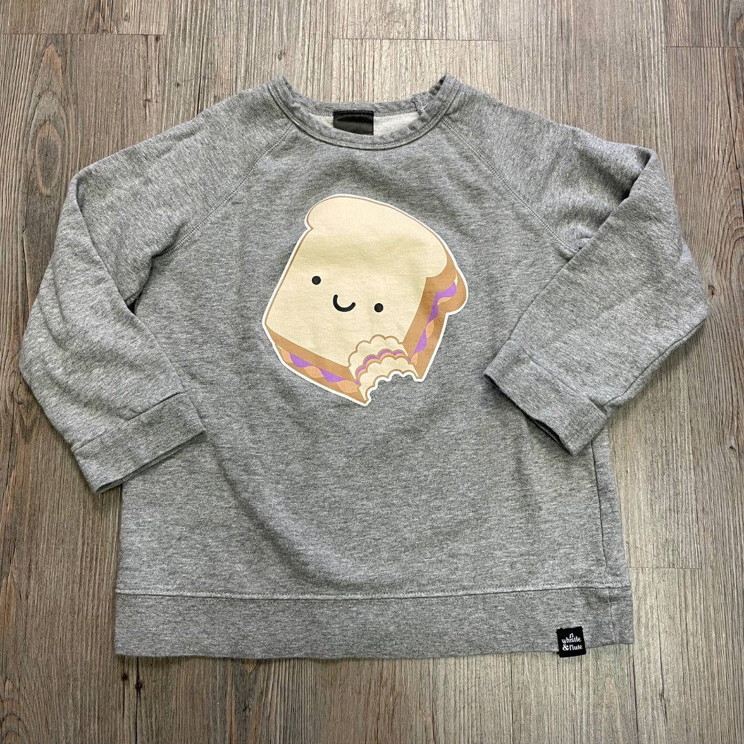Grey Whistle & Flute Sweatshirt LS, 7-8Y