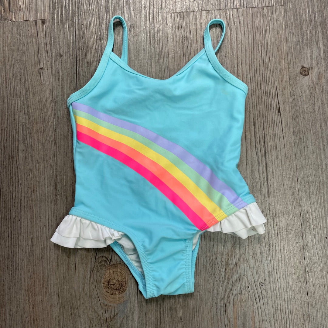 Rainbow Print Childrens Place Bathing Suit, 12-18M