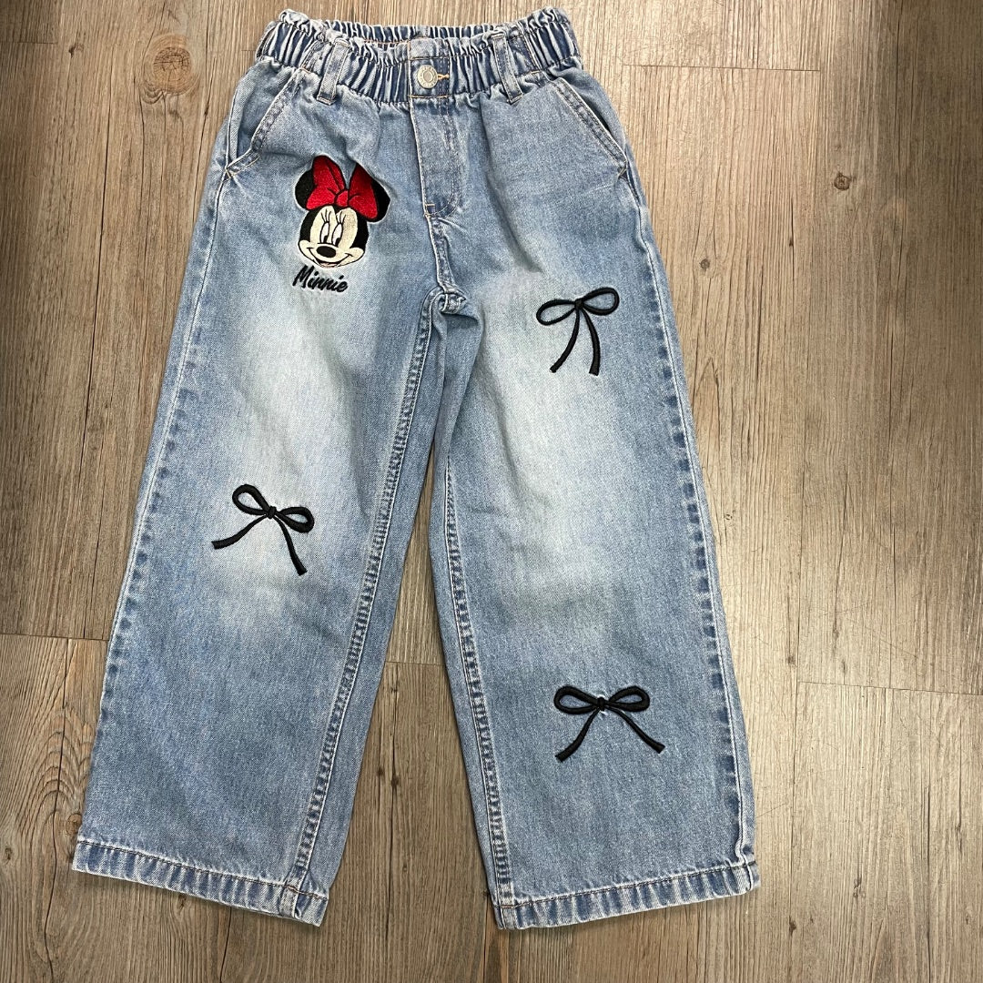 Blue H&M Minnie Wide Leg Jeans, 6-7Y