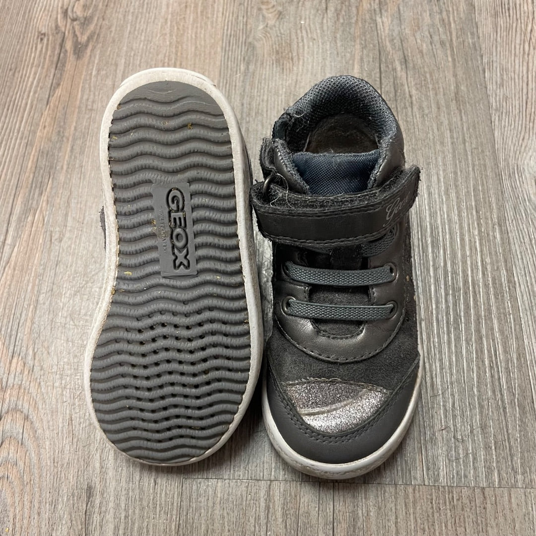 Grey Geox Hightop Side Zip Shoes, 6.5T