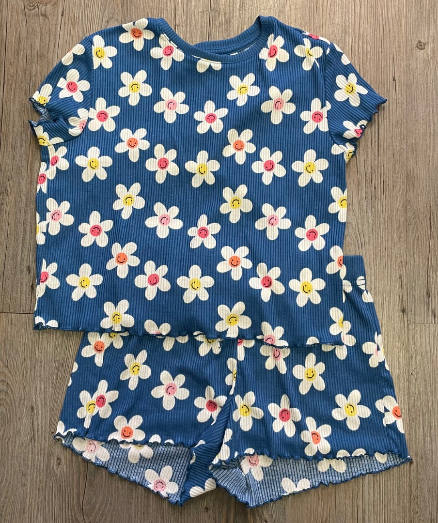 Blue Old Navy Pajama Set Floral, 10-12Y