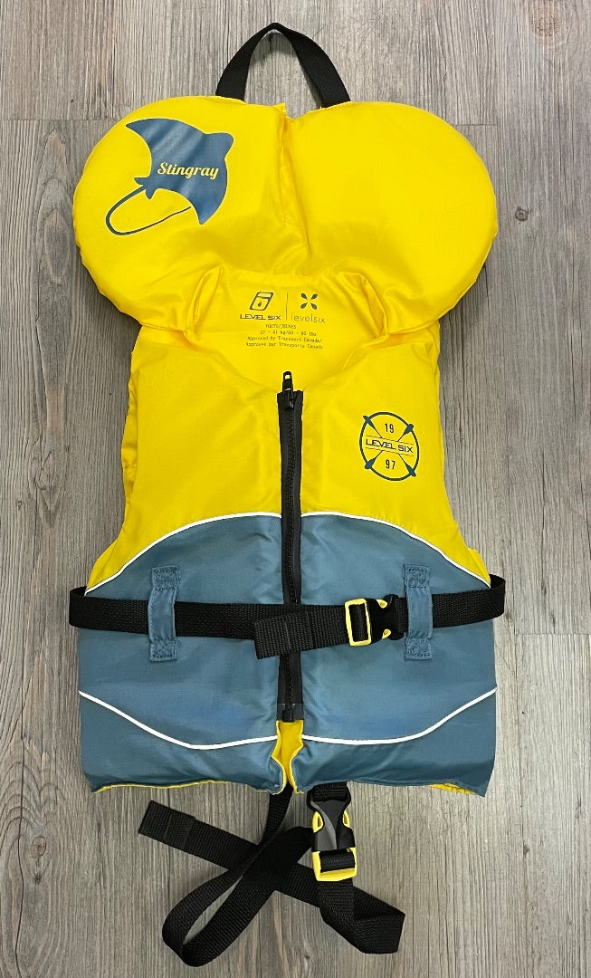 Yellow Stingray Life Jacket, 60-90 LBS