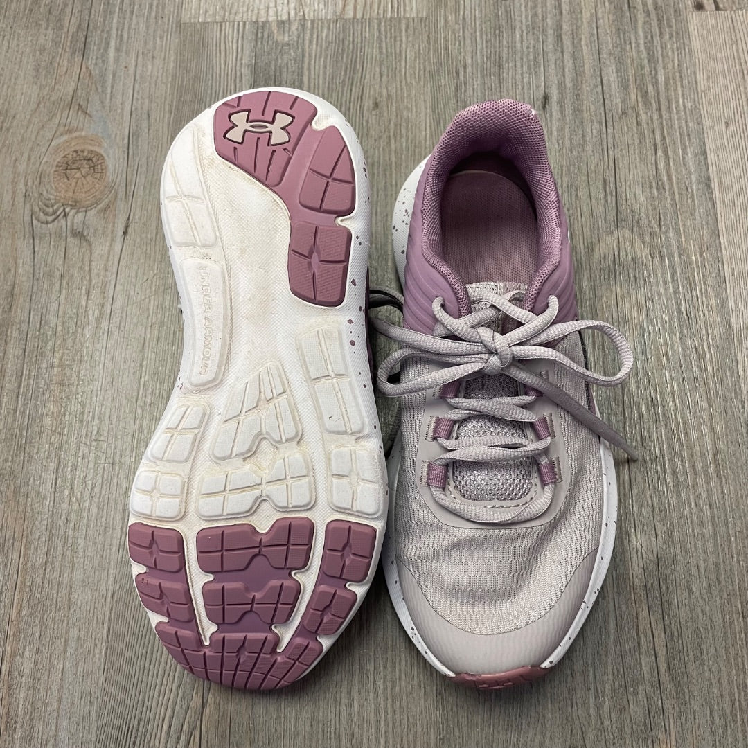 Purple Under Armour Lace Up Running Shoes, 4.5Y