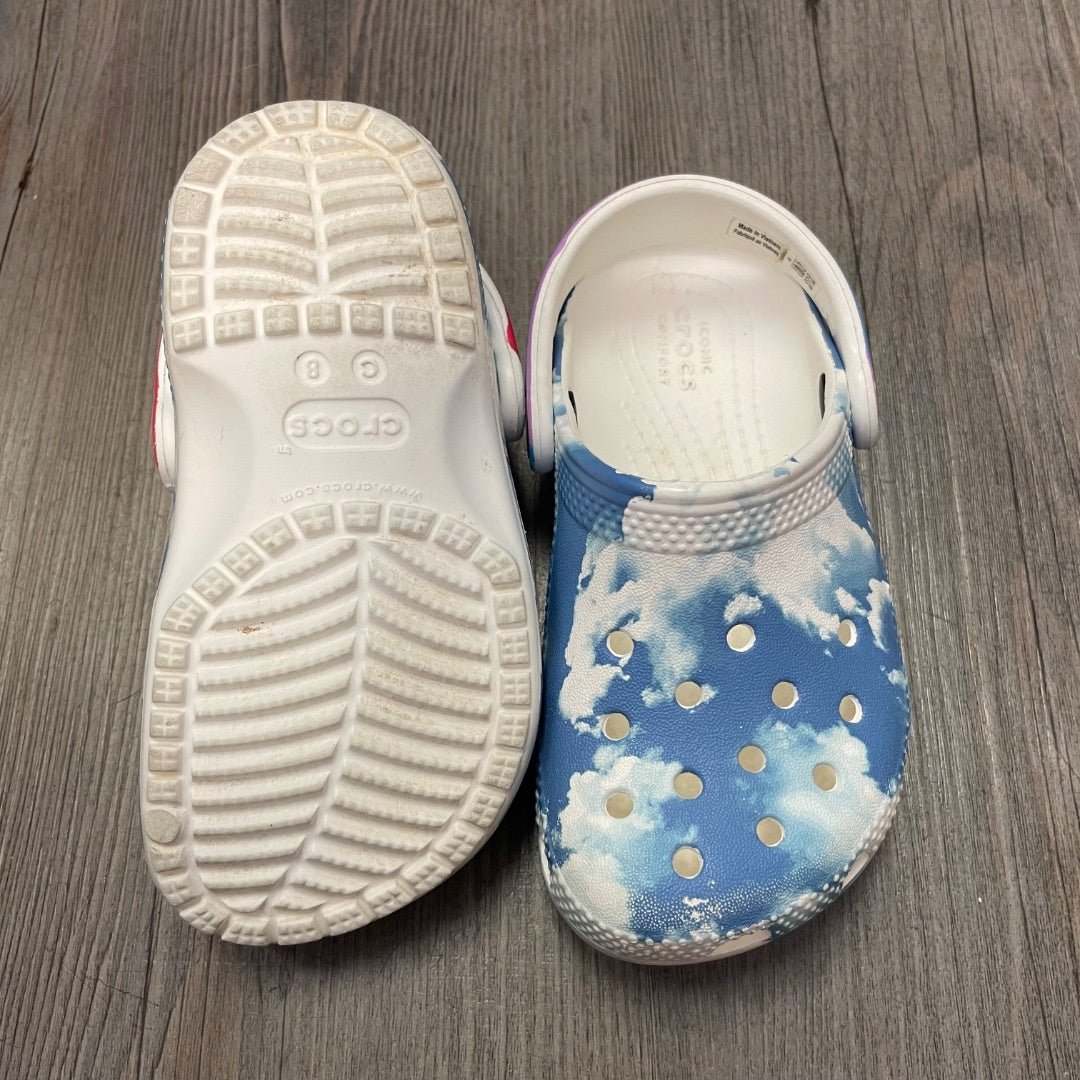 Tiedye Crocs Sandals Clog, 8T