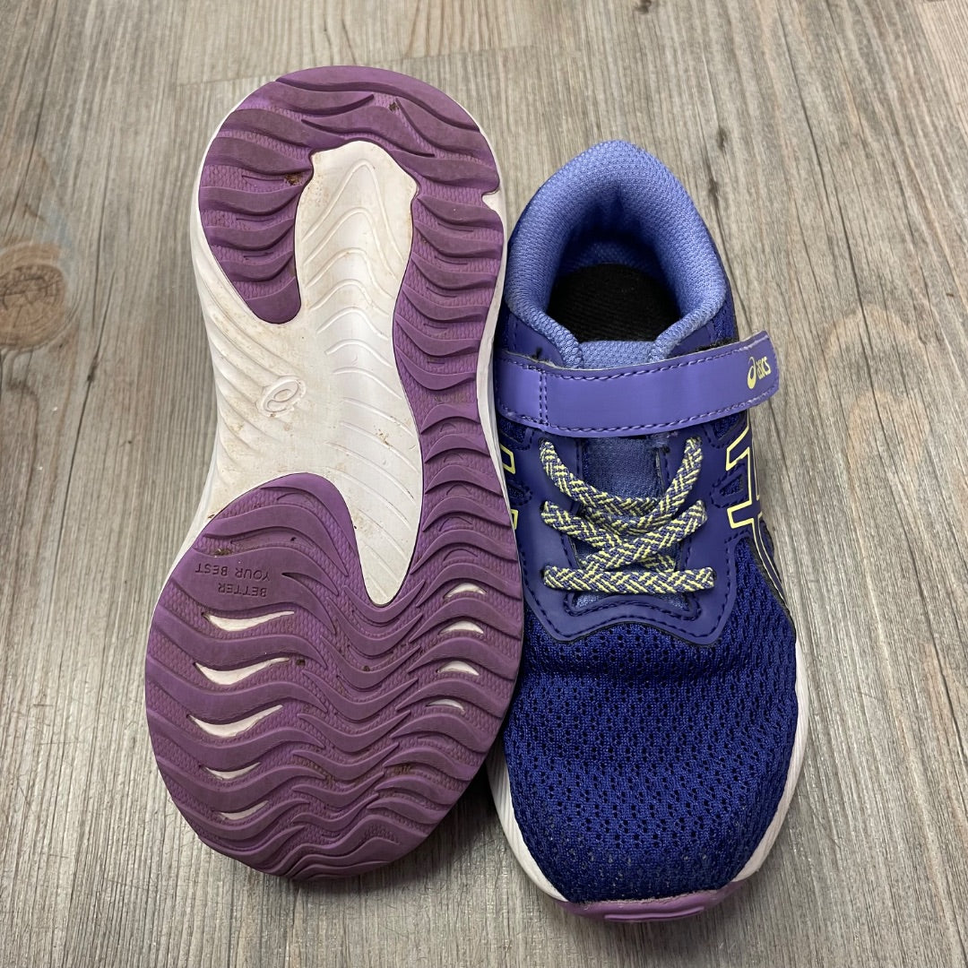 Purple Asics Velcro Shoes, 12Y