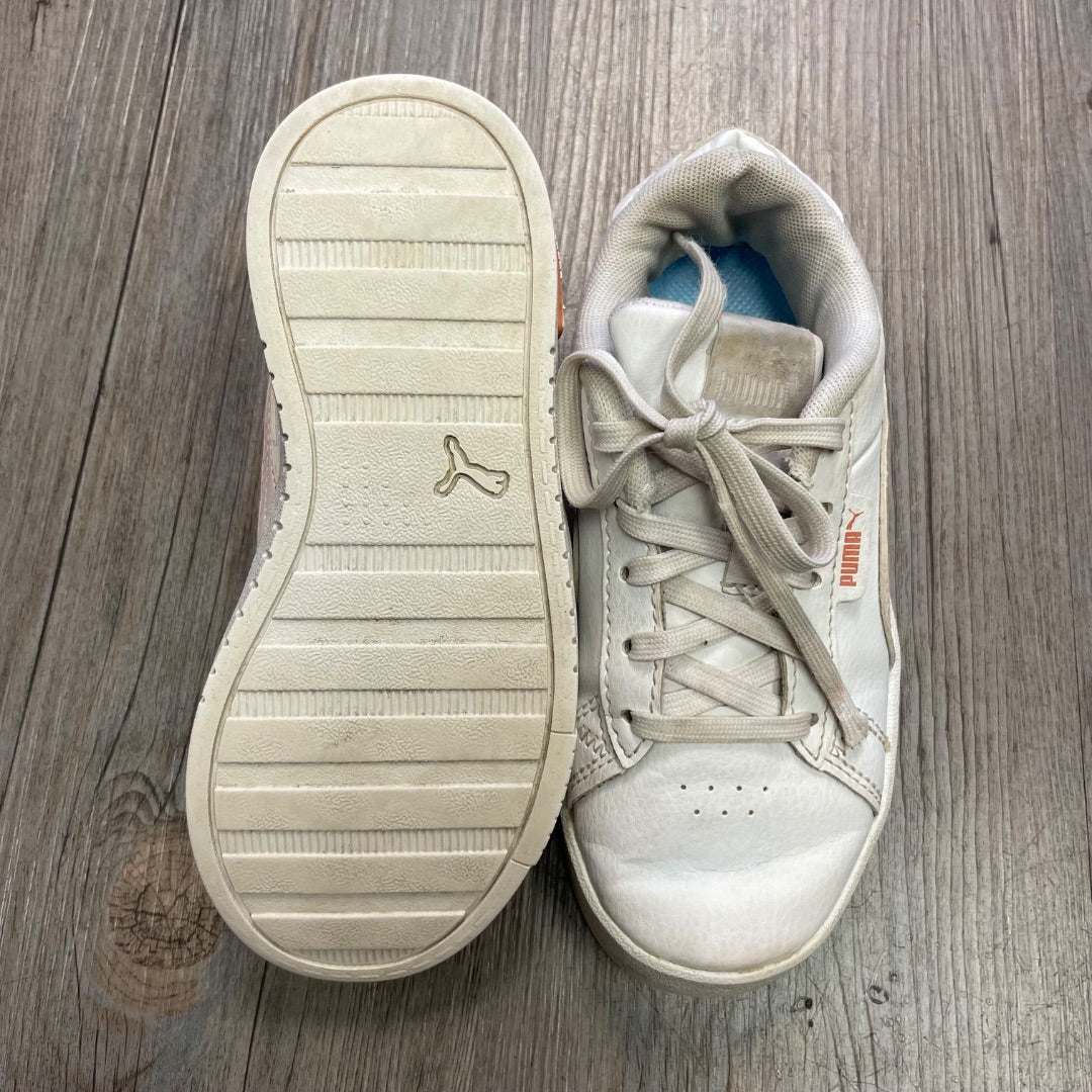 White Puma Lace Up Sneaker, 12Y
