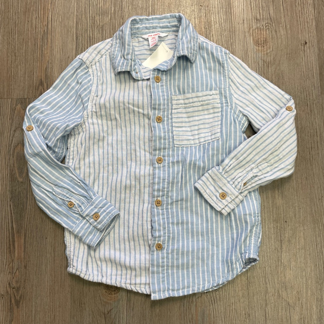 Blue Stripe Joe Fresh LS Shirt, 6Y