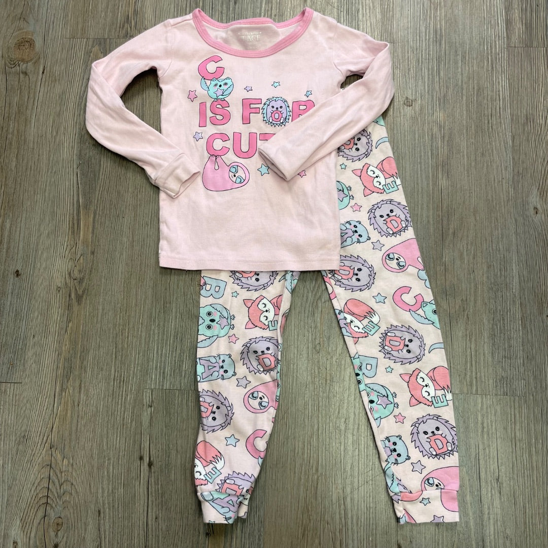 Pink Childrens Place 2pc PJ Set, 3Y