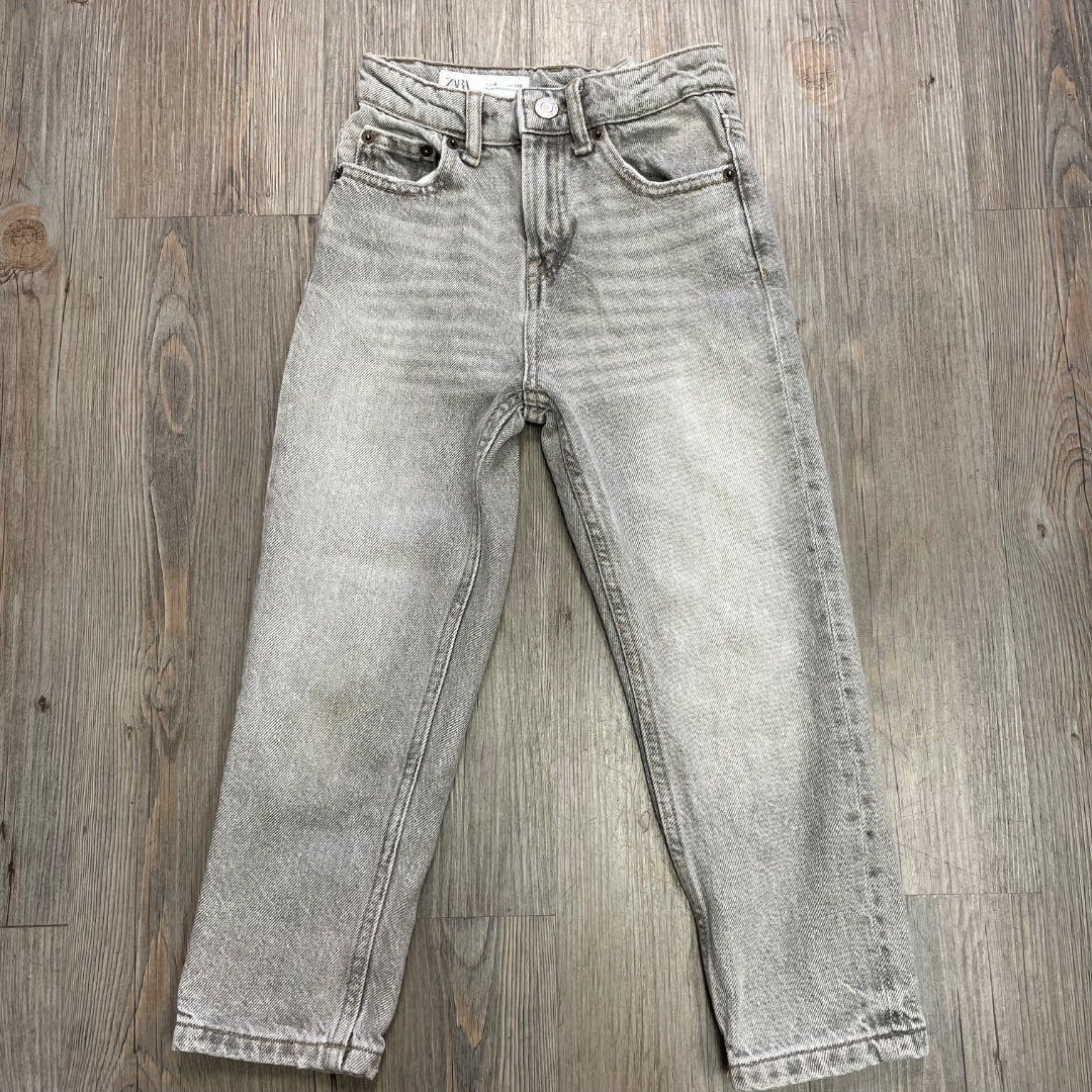 Grey Zara Adjustable Waist Jeans, 6Y